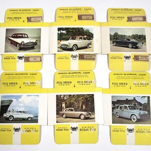 Vintage Car Cigarette Cards – Full Speed Virginia – Lot of 6 – 1950s Dutch Series