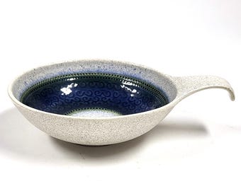 Vintage Dümler & Breiden 206 18 Azul Blanco Glaze Bowl Alemania