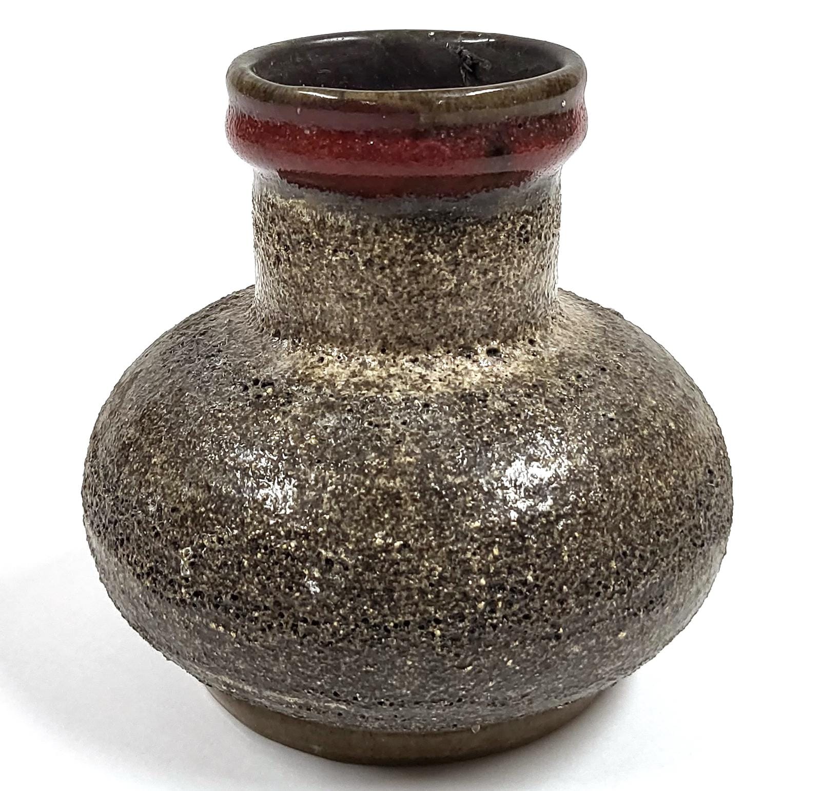 ヴィンテージ Strehla GDR 7420 溶岩花瓶 5インチ – ミッド 