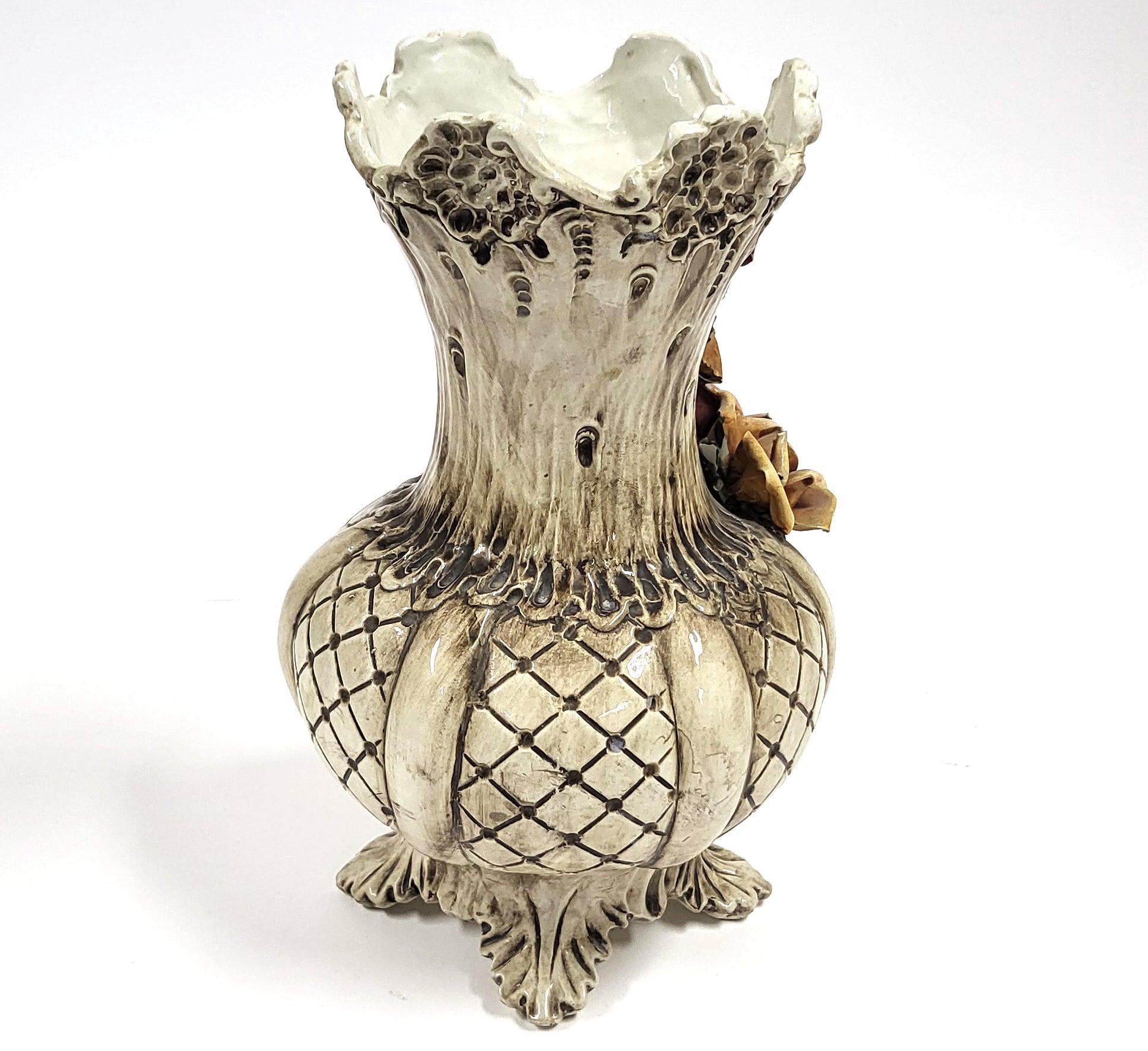 ヴィンテージ カポディモンテ 12インチ 花瓶 - Etsy 日本