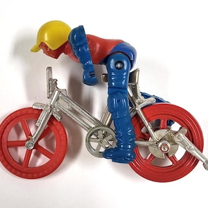 Figura de juguete vintage Tomy Japan BMX Bike Racer Ripcord