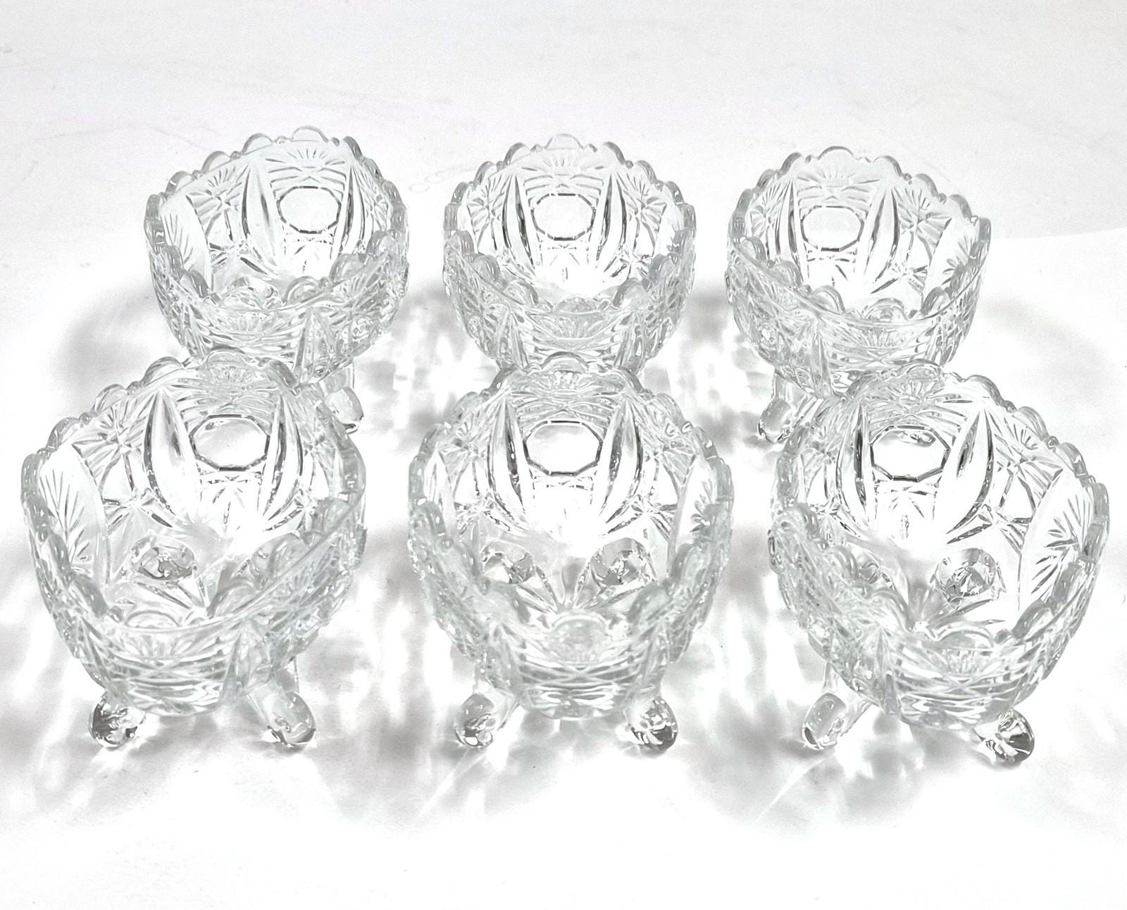 Small crystal dessert cups vintage - Etsy 日本