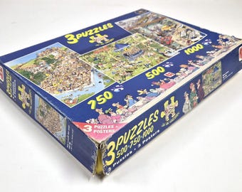 2000 Jan Van Haasteren 00368 – Band Stand / Pool / Cars – 3 Puzzle