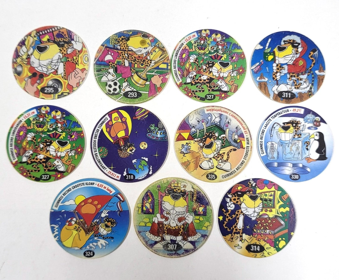 Vintage 1990s Tazos 24 Game Flippo's Chester Cheetah Smiths 291