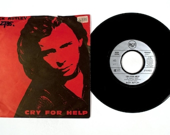 Rick Astley – Cry For Help / Behind The Smile 7" Vinyl VG+/G AU890