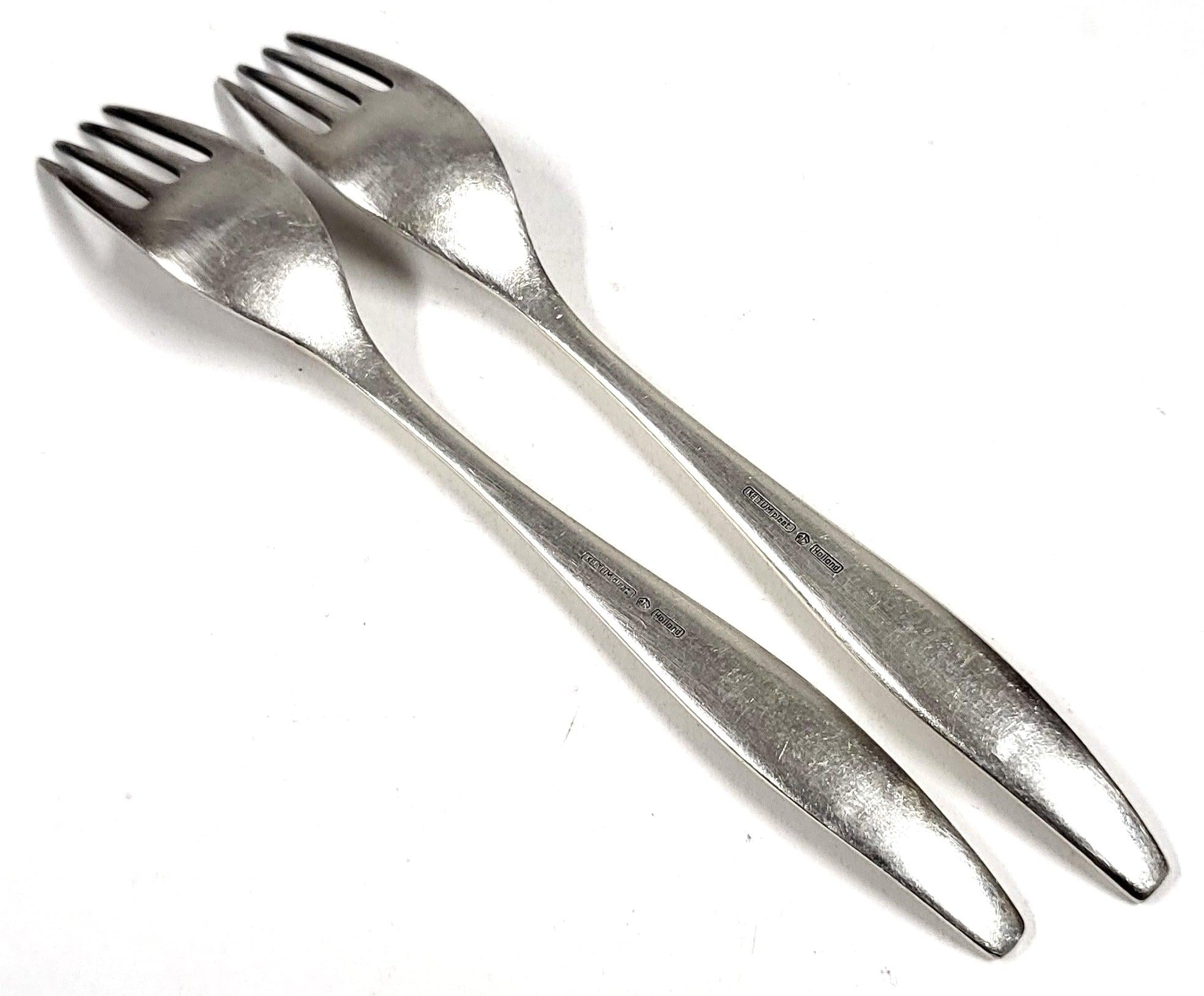 Vintage Van Kempen & Begeer Keltum Silver Plate Dinner Fork 2x