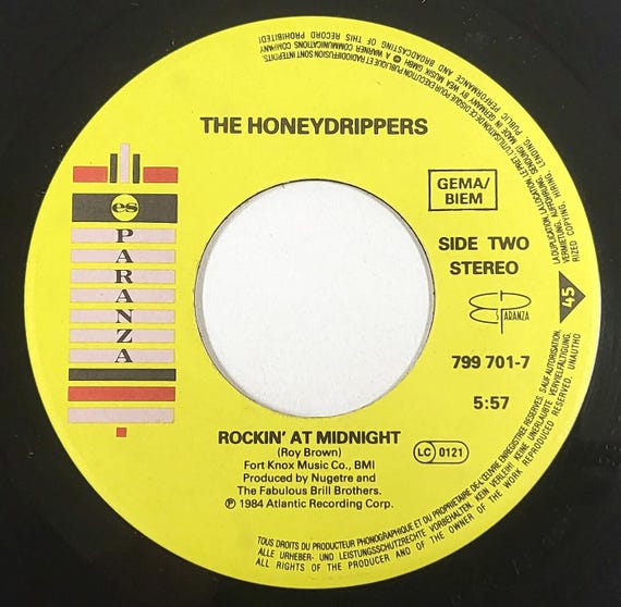 The Honeydrippers – Sea of Love / Rockin' at Midnight – 7