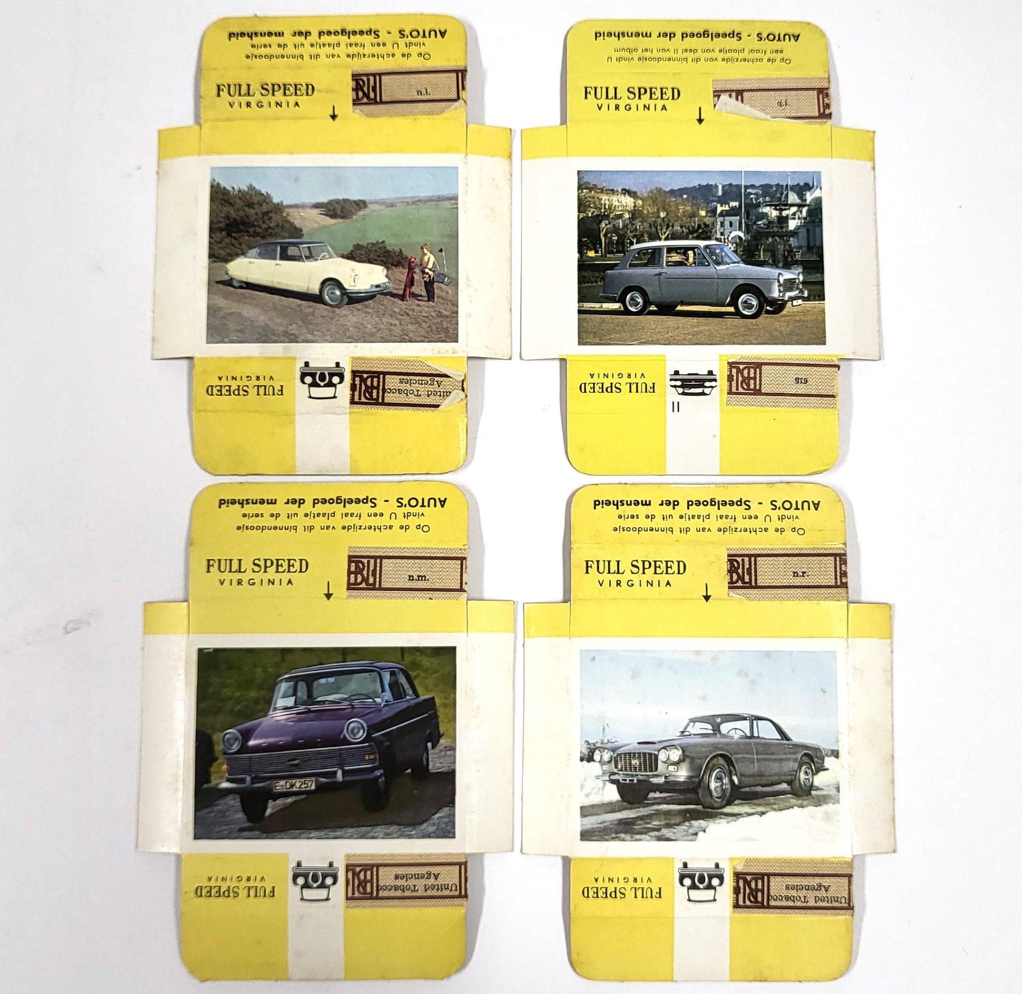 ヴィンテージ フルスピード バージニア シガレット カード 4x カー