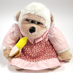 Vintage 1991 Shalom White Gorilla Plush – 40cm Soft Toy – Monkey Ape Style – Rare Collectible – Clean Preowned – Smoke-Free