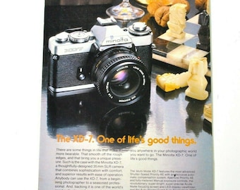 Vintage Minolta XD-7 Camera SLR Print Ad – Original Vintage 1979