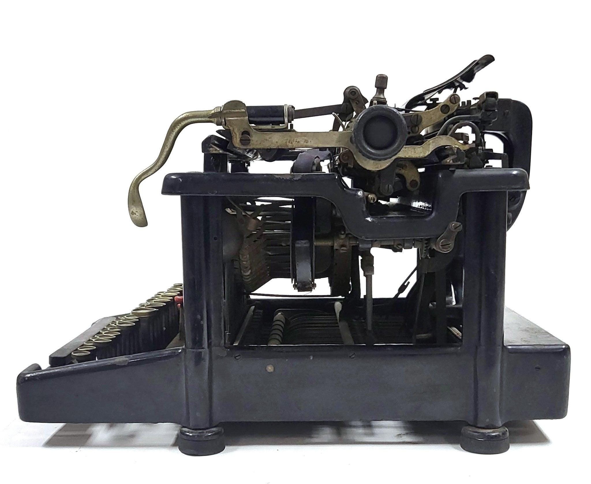 Máquina de escribir Remington Standard n.° 10 antigua de 1917 con