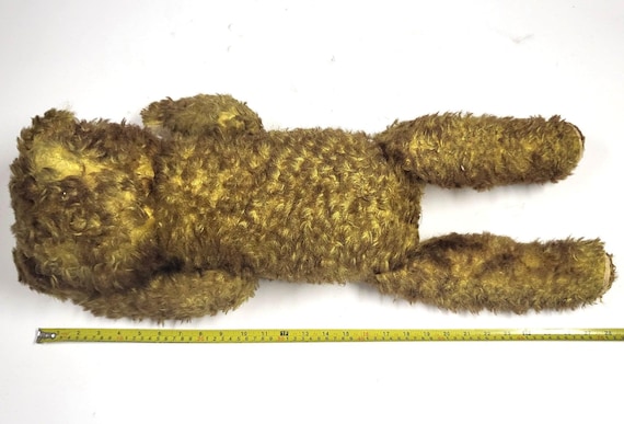 Grand Ours Peluche Ancien - 68 Cm - Articulé, Rembourré Paille - Dans Son Jus - Sans Marque