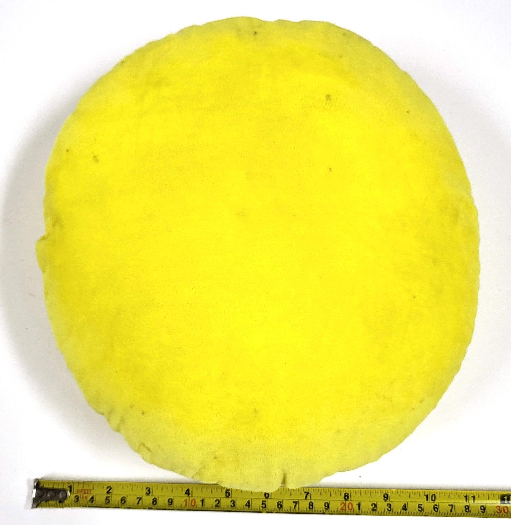 Peluche Oreiller Salamandre Vintage Soleil Jaune – 19 Pouces – Déco 90s RARE