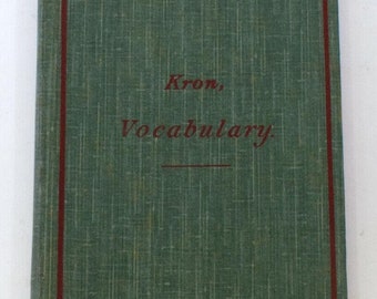 Kron Vocabulary The Little Londoner And English Daily Life 1902 Vintage Book