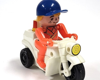Vintage 1970s Motorcycle No 316 Windup Toy Hong Kong