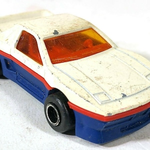 Majorette 206 Pontiac Fiero White 1/55 Vintage Diecast Car France