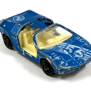 Majorette No 107 Bmw Turbo Blue 1/60 France Vintage Toy Car Diecast