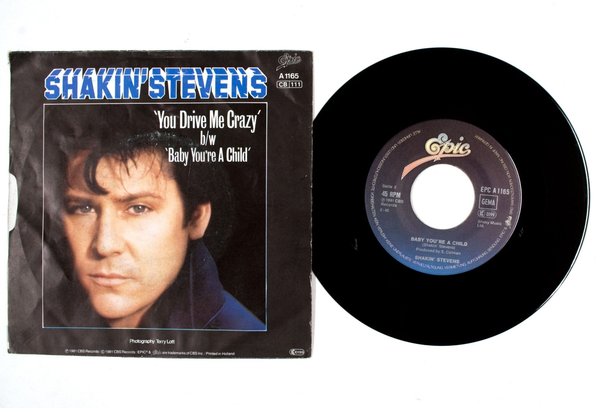 Shakin' Stevens You Drive Me Crazy / Baby Youre A Child 7 Vinyl VG/VG