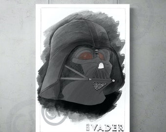 Darth Vader Helmet Pencil Poster