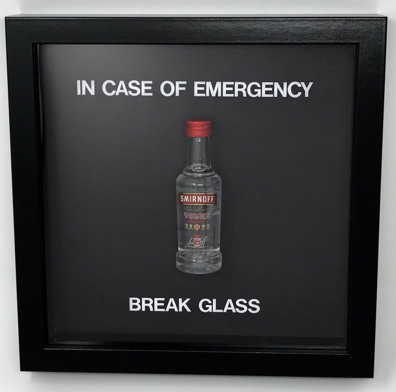 In Case Of Emergency Break Glass Novelty Gift Blank To Etsy UK