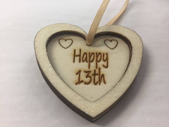 Personalised Heart Birthday Gift 13th 16th 18th 21st 30th 40th 50th 60th 70th 80