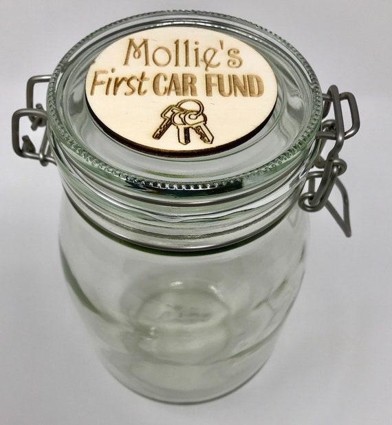 Personalised First Car Fund Savings Jar Money Pot money Box Etsy
