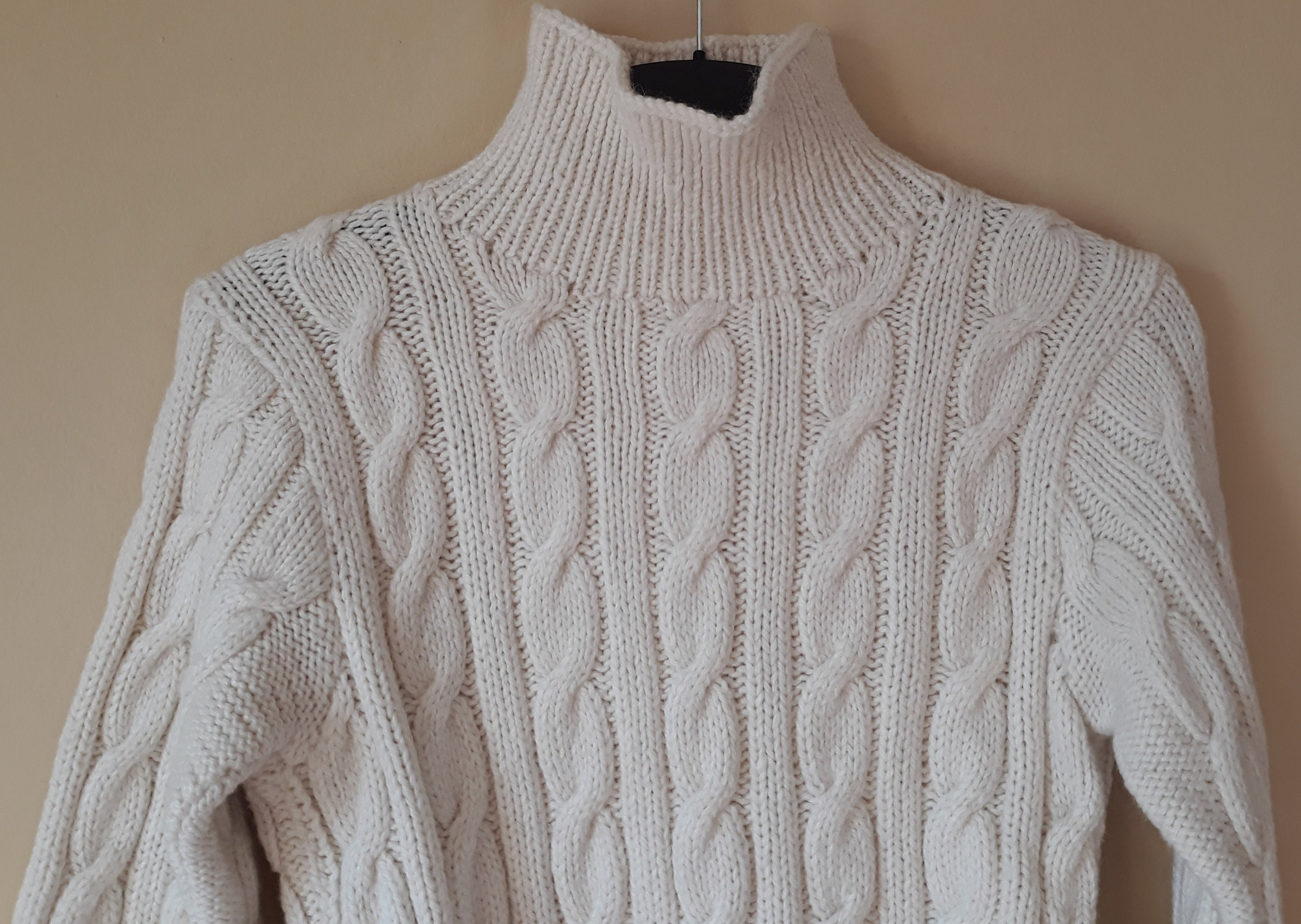 white thick turtleneck