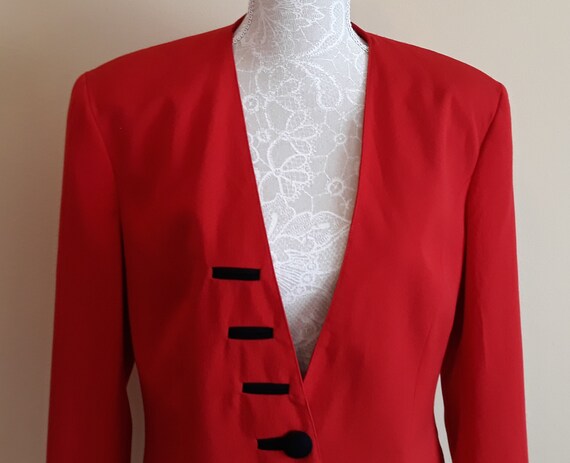80s red blazer