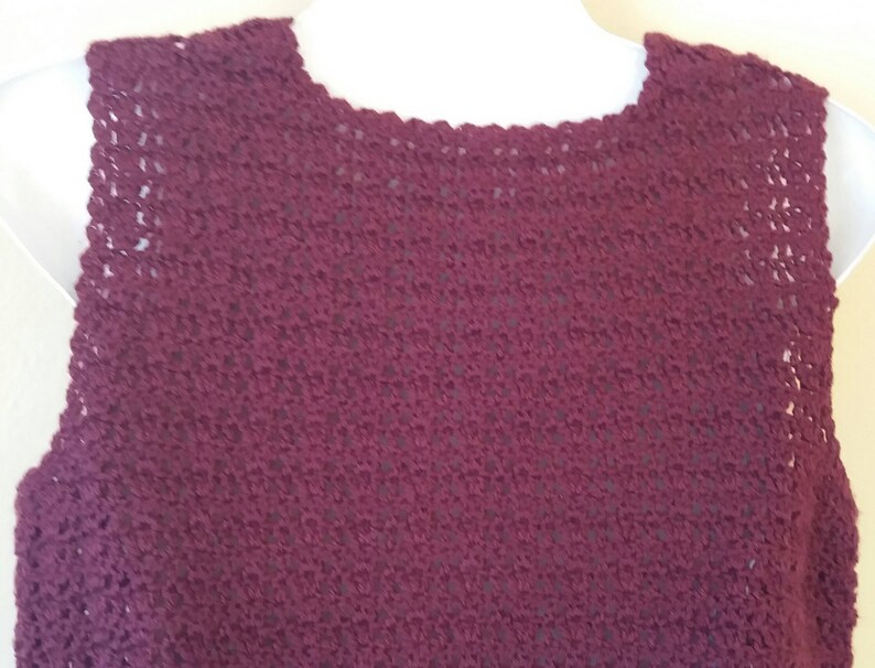 Vintage Hand made Crochet Vest,Vintage Hand made Vest,Sleeveless,80s Woman Vest