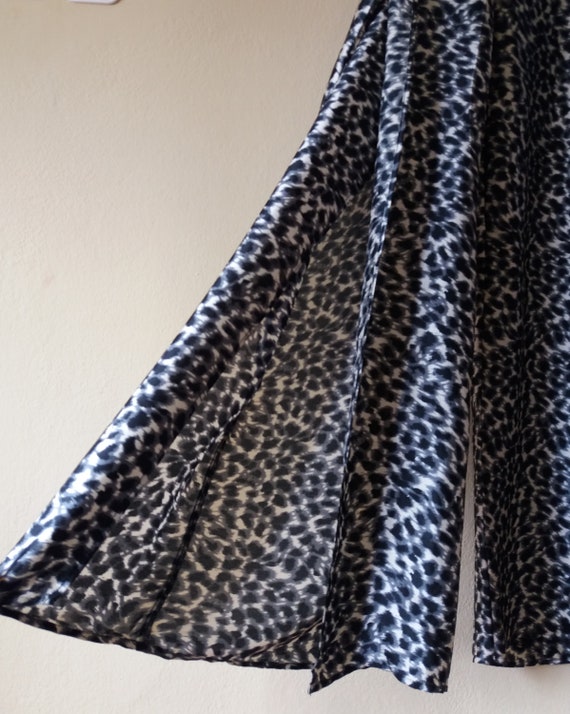 Vintage 90s Animal Print Like Satin Big Slits on … - image 6