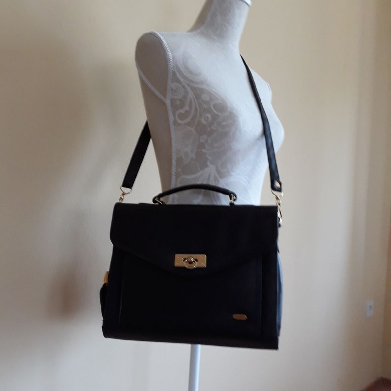 Vintage Black Leather Shoulder Bag,Messenger Bag,Satchel Bag,Crossbody Bag