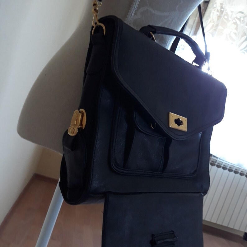Vintage Black Leather Shoulder Bag,Messenger Bag,Satchel Bag,Crossbody Bag
