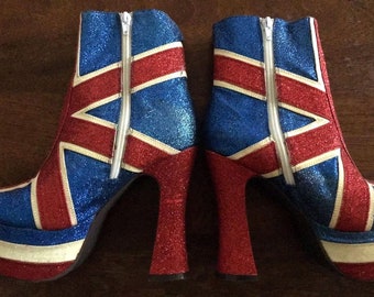 90's Geri Halliwell Union Jack Boots 6.5M by Jeffrey Campbell