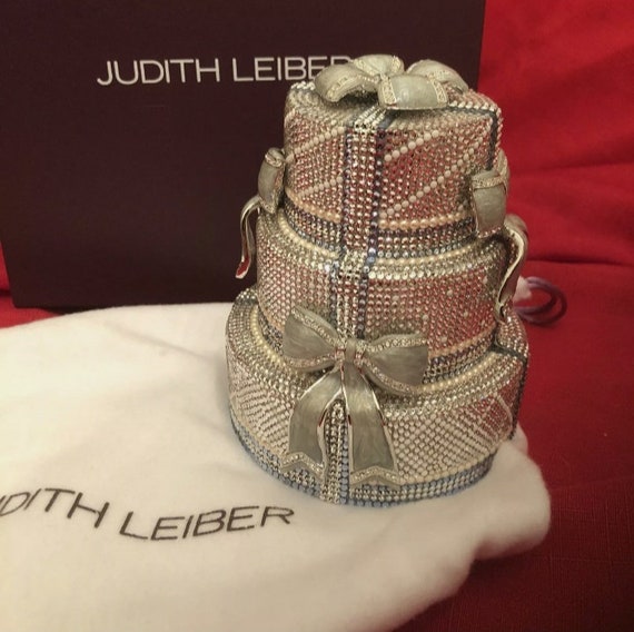 Extremely Rare Judith Leiber 3 Tiers Swarovski Wedding Cake 