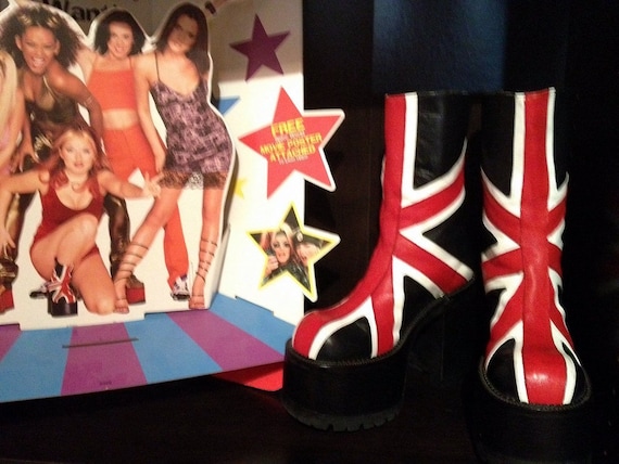 Minearbejder Visum Handel Reservedrare 90's Buffalo Union Jack Platform Boots as - Etsy