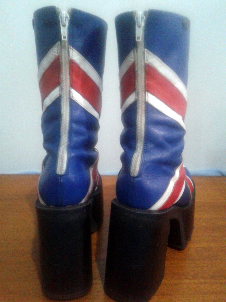 union jack platform boots
