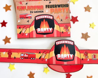 Lass die Jungs feiern - mach eine tolle Feuerwehrparty mit unseren besonders originellen Einladungen aus Papier!