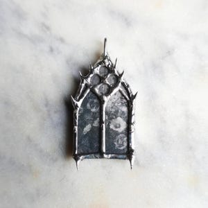spiky pendant church window cathedral window romantic gothic soft goth grunge alt core cottagegore dark academia whimsigoth haute goth punk image 1