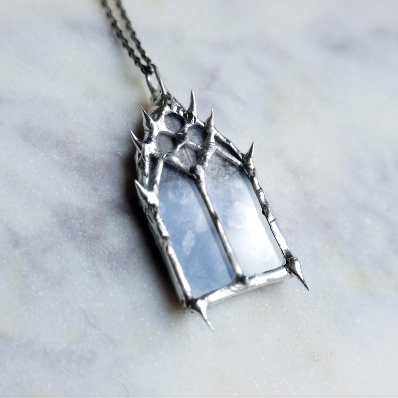 spiky pendant church window cathedral window romantic gothic soft goth grunge alt core cottagegore dark academia whimsigoth haute goth punk image 4