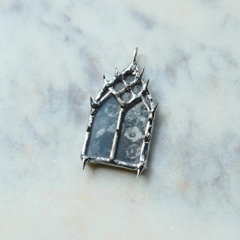 spiky pendant church window cathedral window romantic gothic soft goth grunge alt core cottagegore dark academia whimsigoth haute goth punk image 2