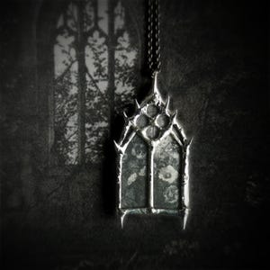 spiky pendant church window cathedral window romantic gothic soft goth grunge alt core cottagegore dark academia whimsigoth haute goth punk image 3