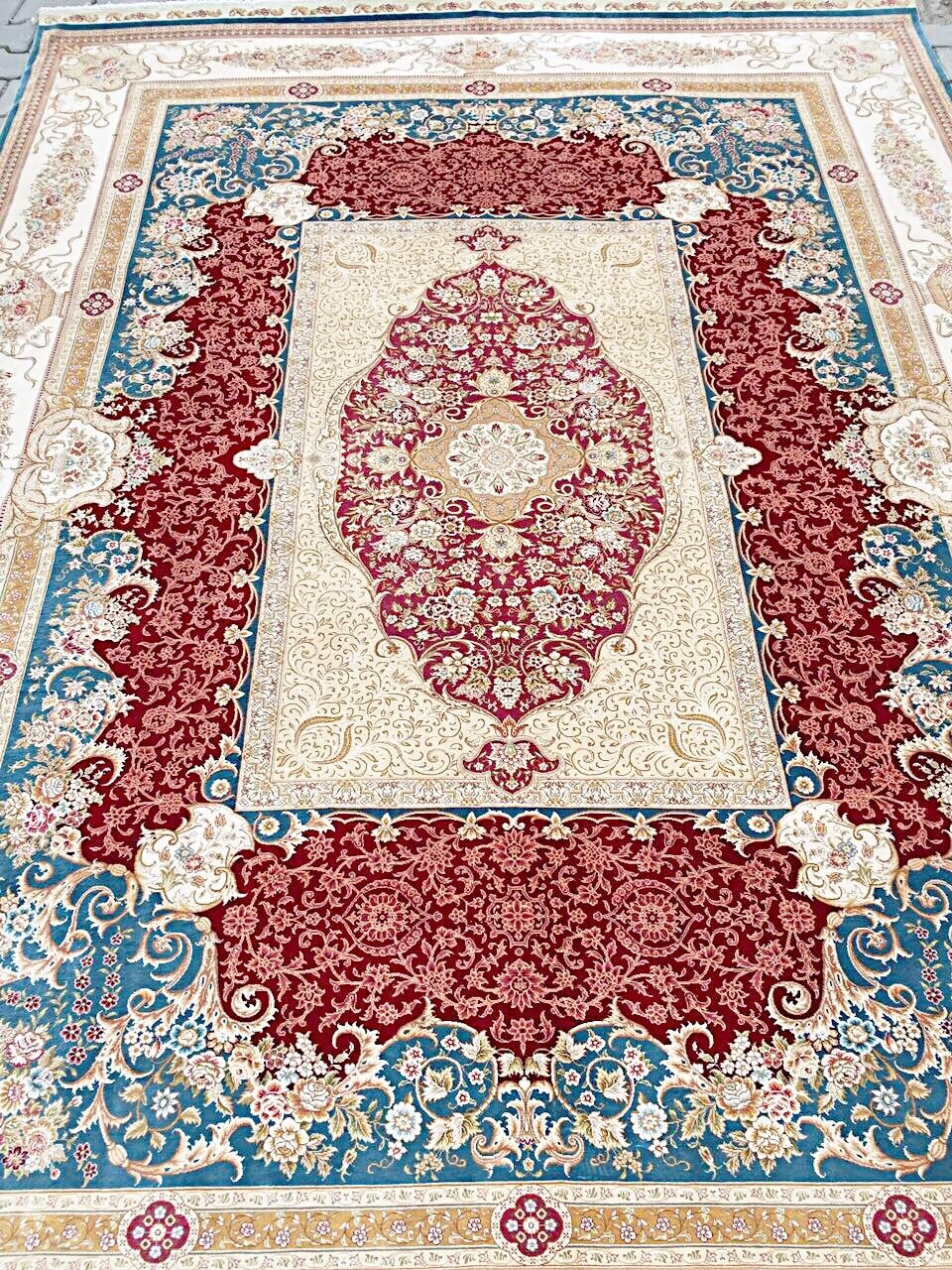 7 by 10 Pure Silk Oriental Rug. Handmade Carpet. Traditional Etsy