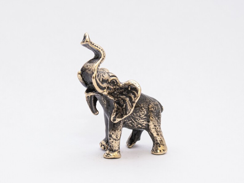 Bronze elephant figurine tiny elephant miniature bronze Etsy