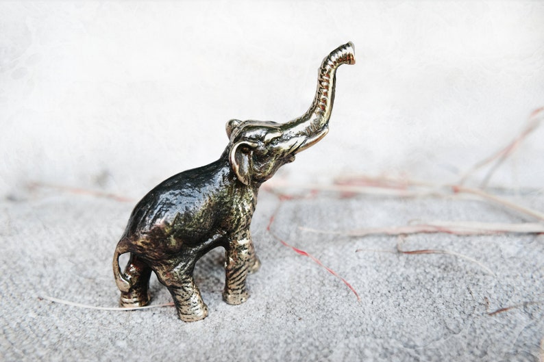 Miniature elephant figurine bronze elephant sculpture bronze Etsy