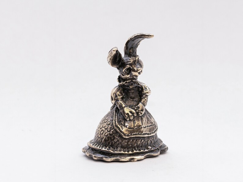 Rabbit figurine metal bunny bronze anniversary gift for woman Etsy