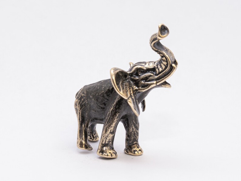 Bronze elephant figurine tiny elephant miniature bronze Etsy