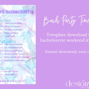Bach Party Timeline Template Tropical Fun Bachelorette Party Etsy Bach Party Timeline Template Tropical Fun Bachelorette Party Etsy