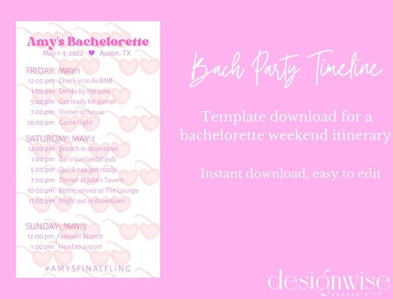 Bach Party Timeline Template Retro Fun Bachelorette Party Bach Party Bach Party Timeline Template Retro Fun Bachelorette Party Bach Party