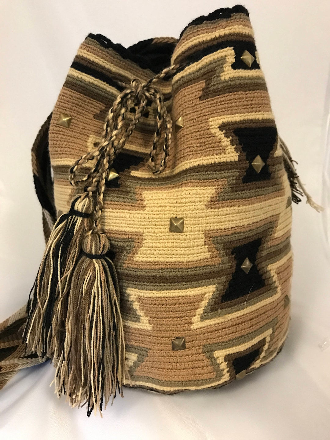 Embellished Handwoven Wayuu Mochilas Bag Etsy