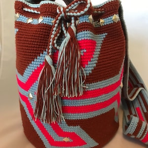 Embellished Handwoven Mochila Bag